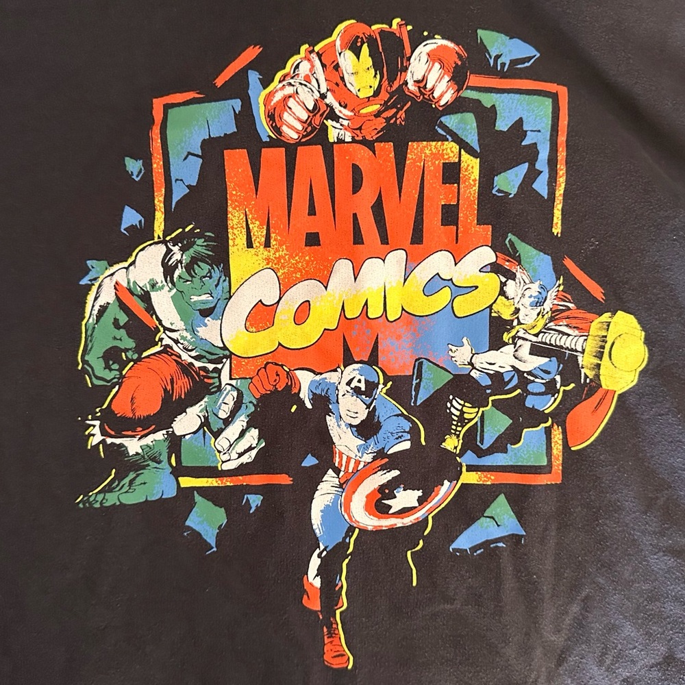 Marvel Comics Avengers Black Graphic Hoodie